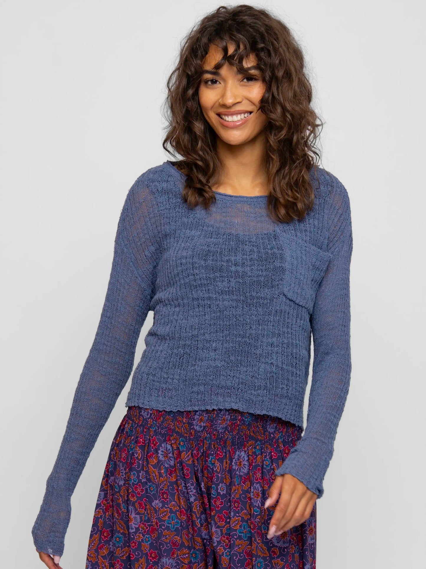 Pull Superposé Patti Bleu Doux