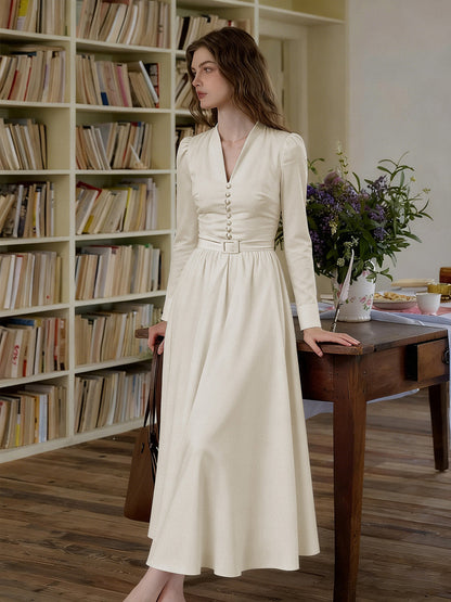 Bridget Robe Col V Blanche