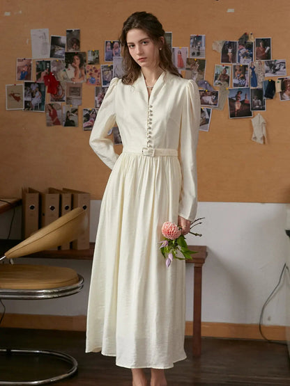 Bridget Robe Col V Blanche