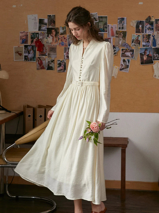 Bridget Robe Col V Blanche