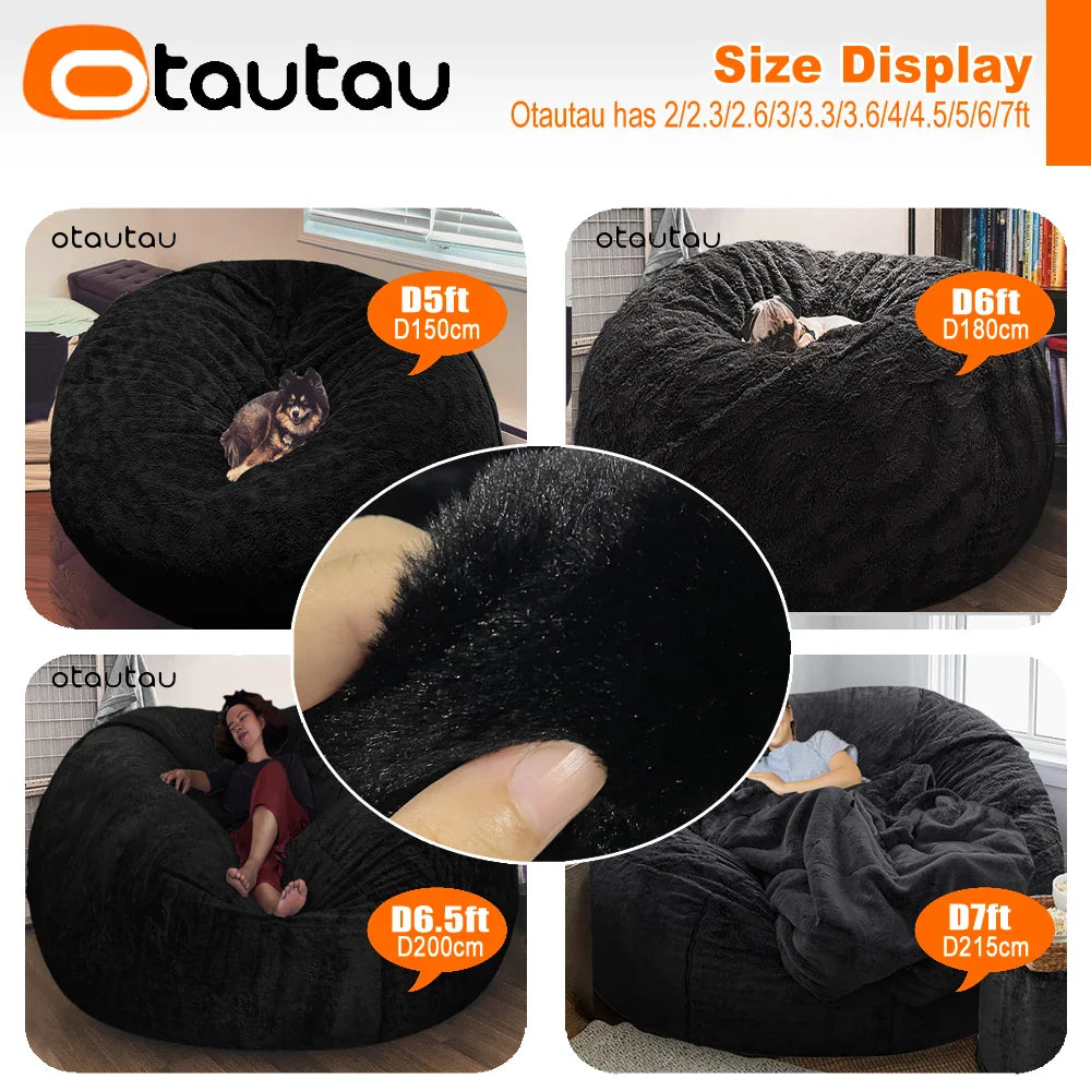 Pouf Géant Fourrure Doux