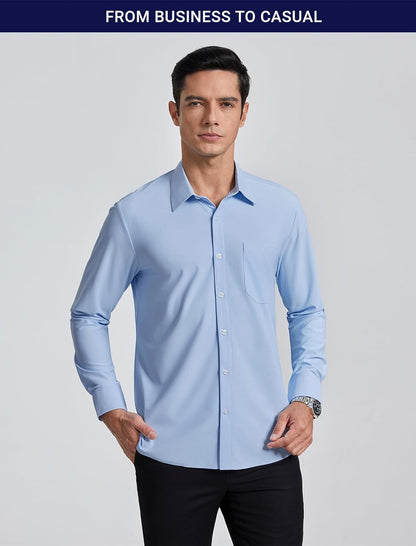 Chemise Confort Élégante Extensible Sans Plis