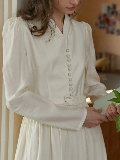 Bridget Robe Col V Blanche