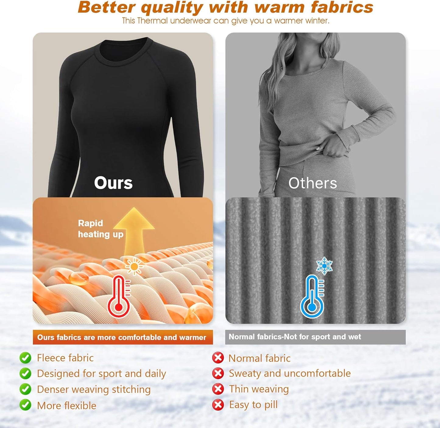 Sous-vêtement Thermique Chaud Confortable